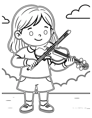 Violin coloring page