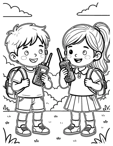 Walkie-Talkies coloring page