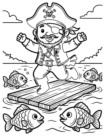 Walking the Plank coloring page