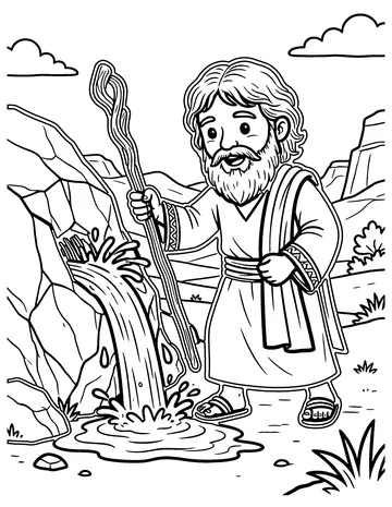 Water from the Rock coloring page