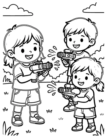 Water Guns coloring page