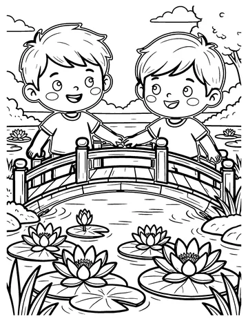 Water Lilies coloring page