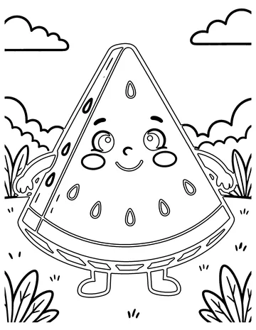 Watermelon coloring page