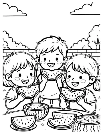 Watermelon coloring page