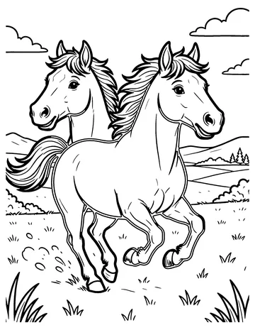 Wild Mustang coloring page