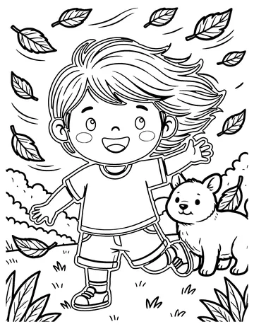 Windy Day coloring page