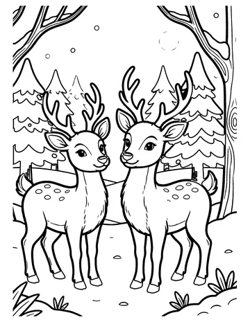Winter Forest coloring page