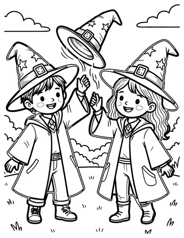 Wizard Graduation coloring page