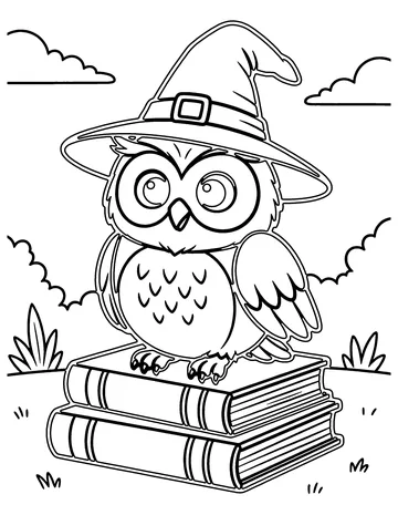 Wizard Owl coloring page