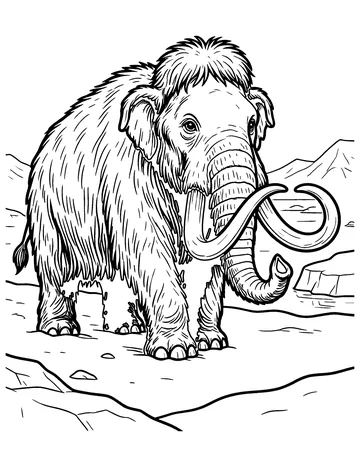 Woolly Mammoth coloring page
