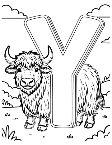 Y Is for Yak coloring page