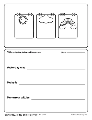 Yesterday, Today and Tomorrow coloring page