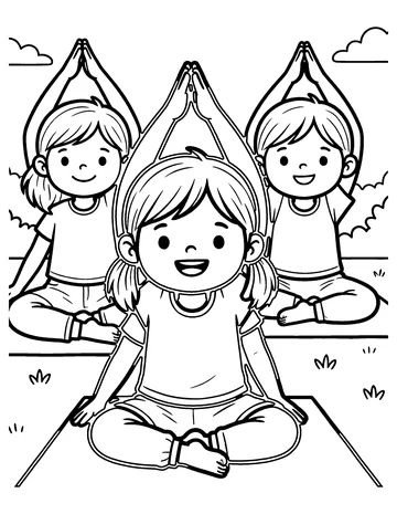 Yoga Kids coloring page