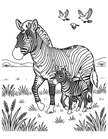 Zebra Stripes coloring page