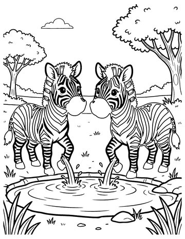 Zebra coloring page